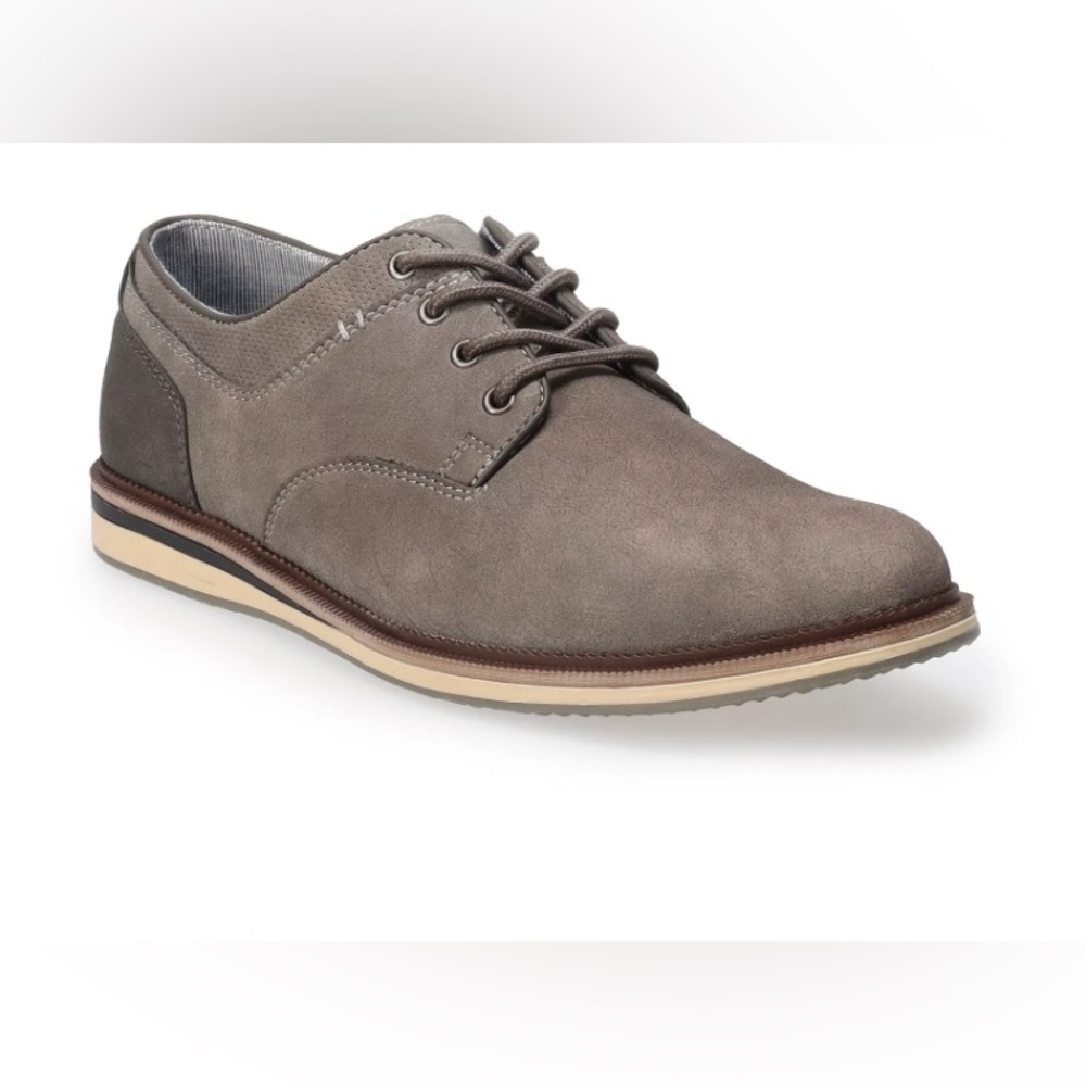 Sonoma Freer Ortholite Eco Slate Gray Oxford Dress Shoes Size 8 Men’s NWB